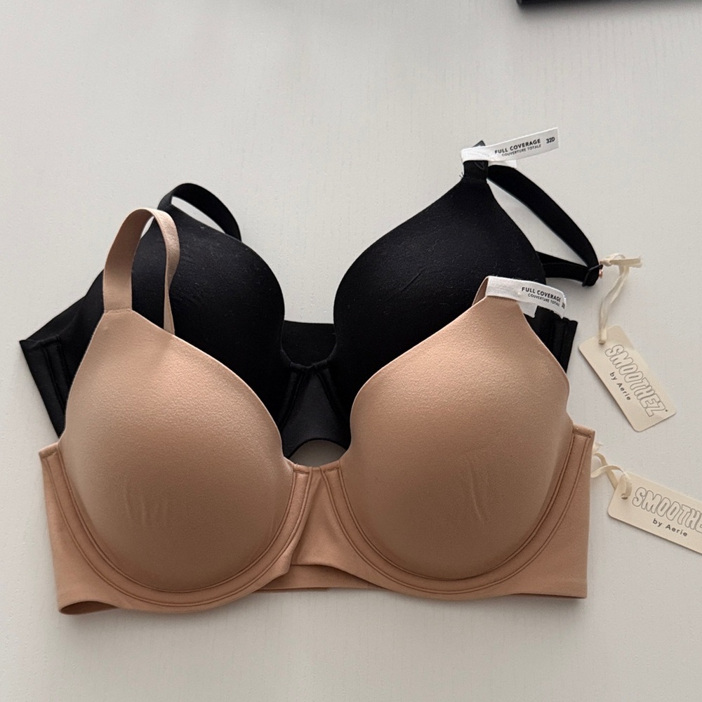 Aerie Black and Tan Bra Duo